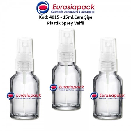 Plastik Spreyli Cam Parfüm Şişesi Kod: 4010 - 10ml.