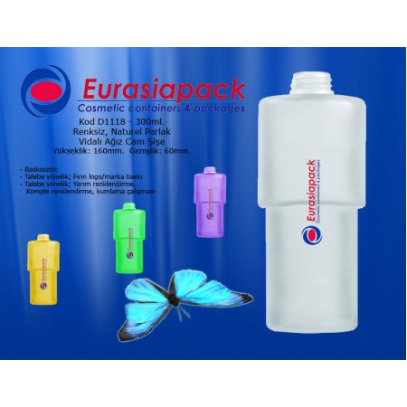 Dekoratif Cam Şişe - D-1118 - 300ml.