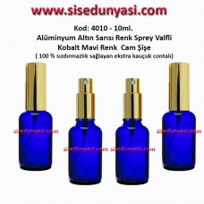 Sprey Valfli İlaç Şişesi 20ml Alüminyum Valf Mavi Renk Şişe 4020