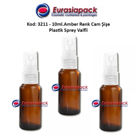 Sprey Valfli İlaç Şişesi 10ml. Kod 3211