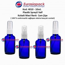 Sprey Valfli İlaç Şişesi 10ml. Kobalt Mavi Kod 4010