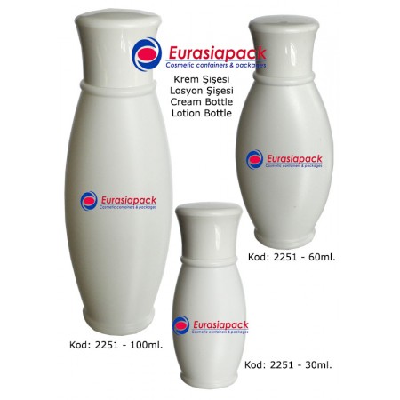 İthal Krem ve Losyon Şişesi Kod 2251-30/60/100ml