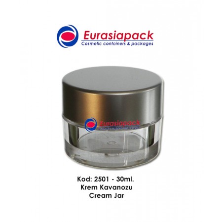 İthal Lüks Seri Krem Kavanozu Kod 2501-30ml