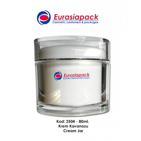 İthal Lüks Seri Krem Kavanozu Kod 2504-80ml