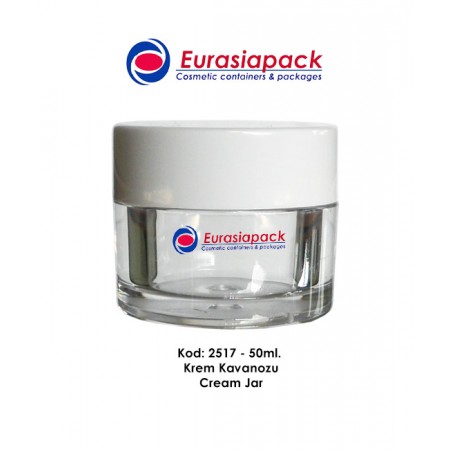 İthal Lüks Seri Krem Kavanozu Kod 2517-50ml