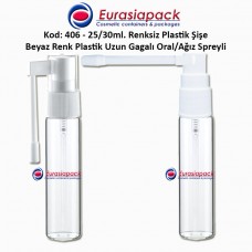 Ağız Spreyli Plastik Şişe Kod: 406 25/30ml.