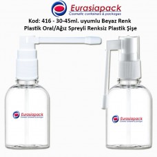 Ağız Spreyli Plastik Şişe Kod: 416 50ml.