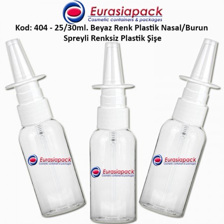 Burun Spreyli Plastik Şişe Kod: 404: 25/30ml.