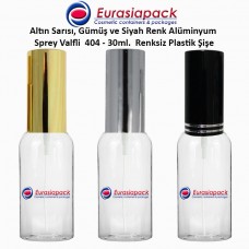 Sprey Valfli Plastik Şişe 25/30ml Alüminyum Spreyli Kod 404