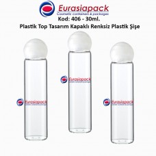 Top Kapaklı Plastik Şişe 25/30ml Kod 406