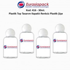 Top Kapaklı Plastik Şişe 25/30ml Kod 416