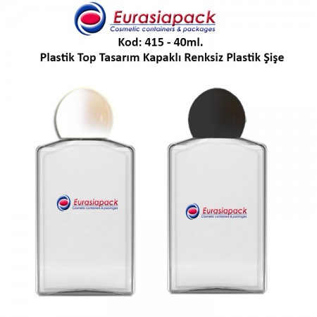 Top Kapaklı Plastik Şişe 40ml Kod 415