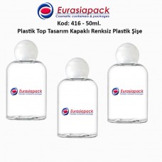 Top Kapaklı Plastik Şişe 50ml Kod 416