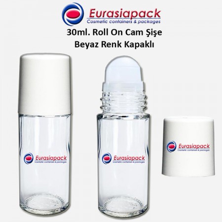 30ml. Cam roll on şişe