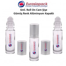 6ml. Alüminyum Kapaklı Roll On Cam Şişe