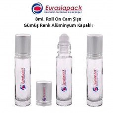 8ml. Alüminyum Kapaklı Roll On Cam Şişe